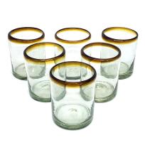 Amber Rim 10 oz Tumblers (set of 6)